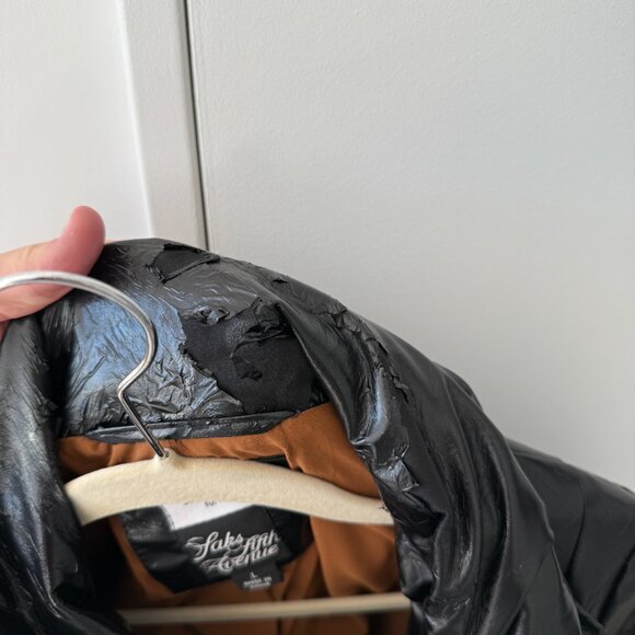 Jane Post for Saks Fifth Avenue Black Trench Rain Jacket Poncho Style - Picture 5 of 7